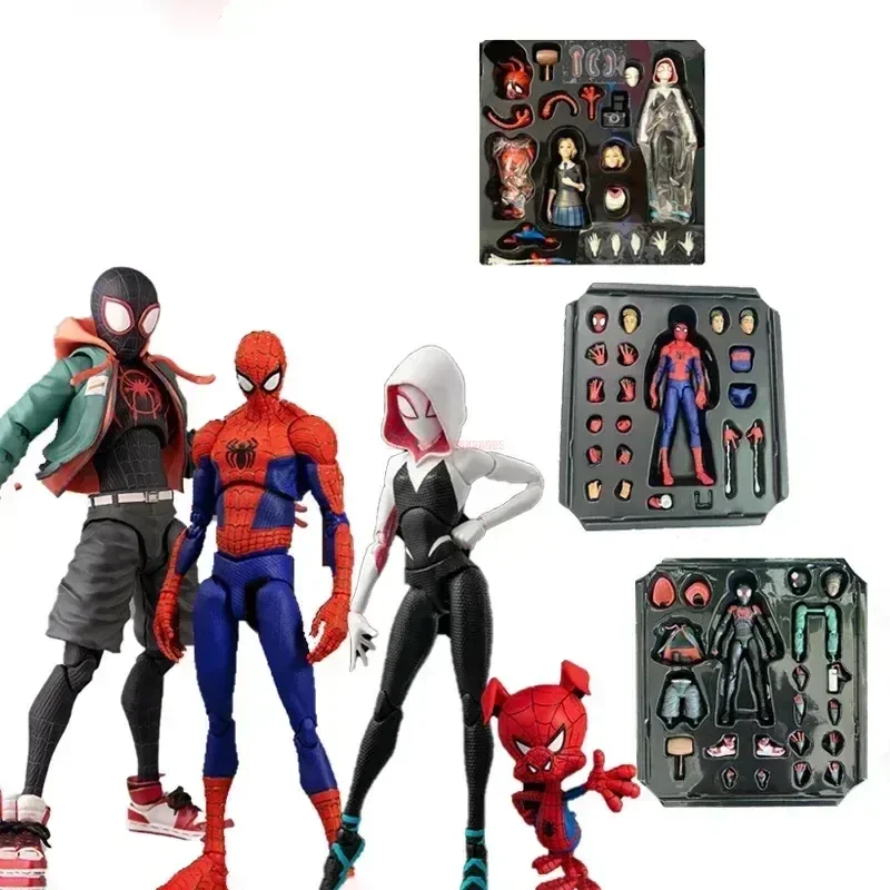 Model Kit Spiderman - Figura de Ação Miles Gwen Peter