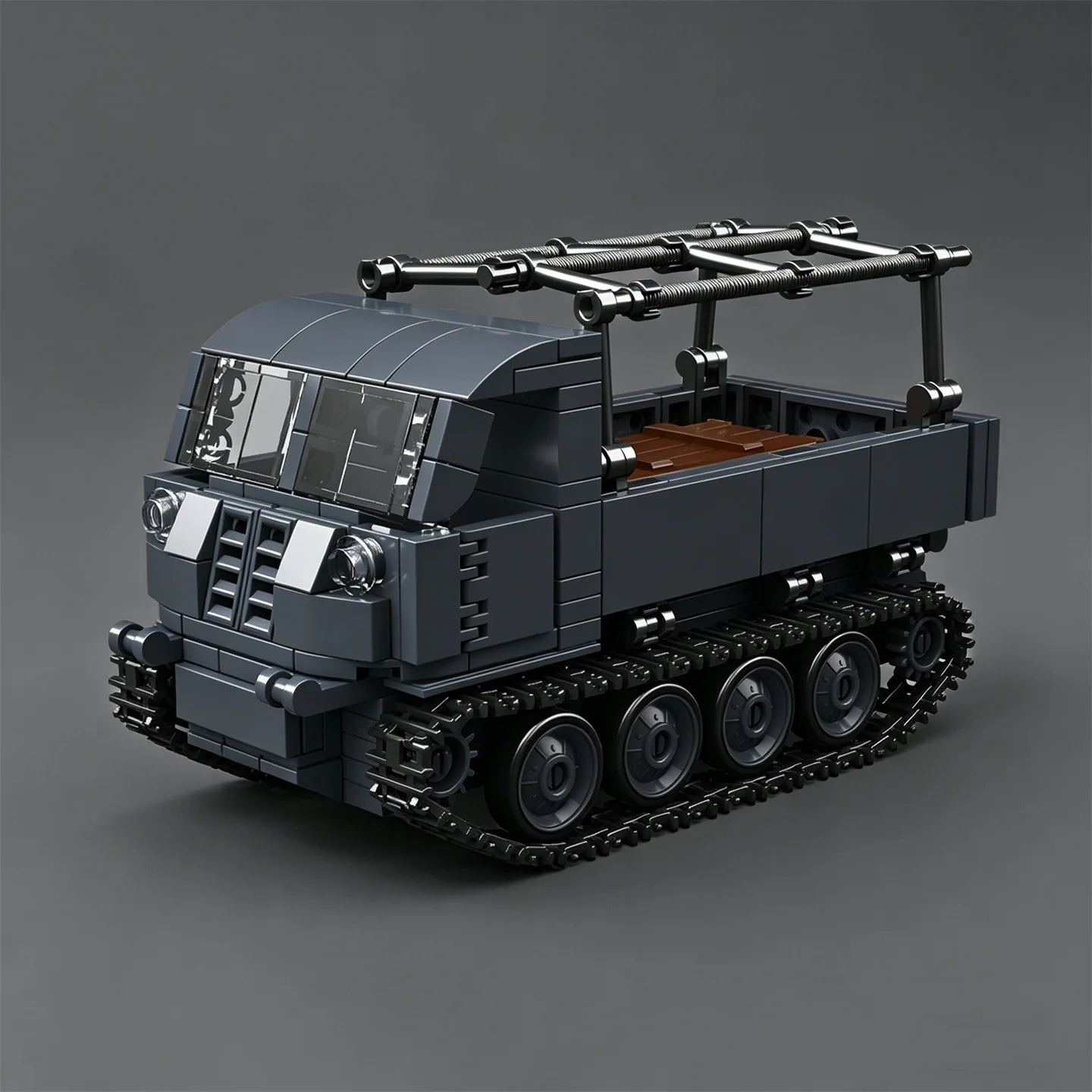 Model Kit V8 Engine - Brinquedo de Veículo Blindado Meio-Track com