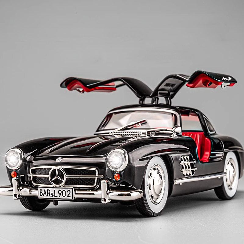 Model Kit Ferrari - 1:24 mercedes-benz 300sl clássico carro liga