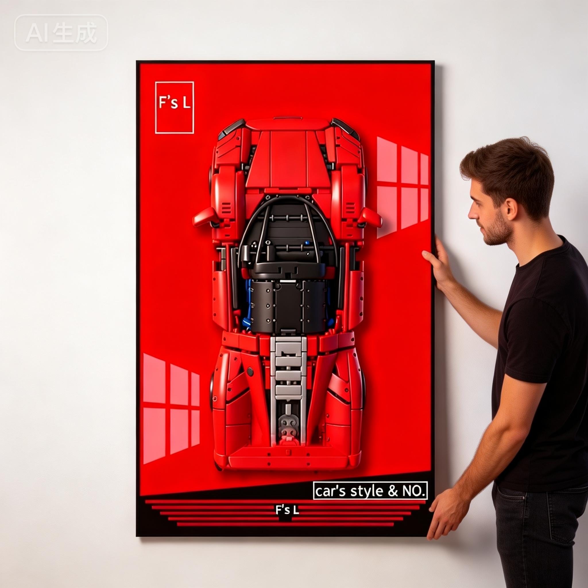 Model Kit Ferrari - NOVO Quadro de Exibição para Fotos,