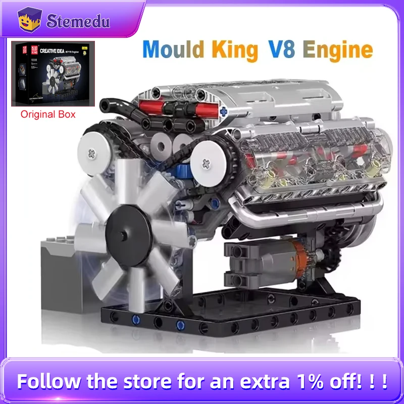 Model Kit V8 Engine - Molde rei v8 conjuntos de blocos