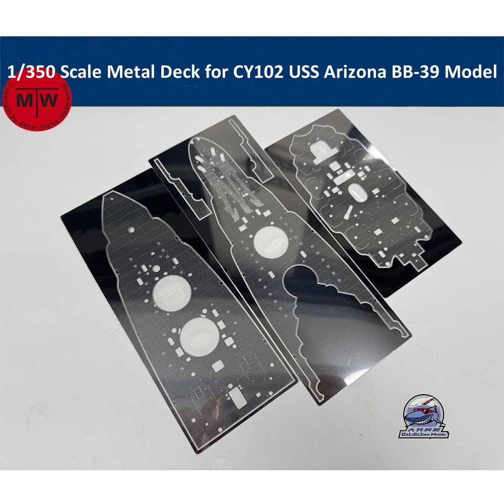 Model Kit Uss Arizona - Plataforma de metal em escala 1/350