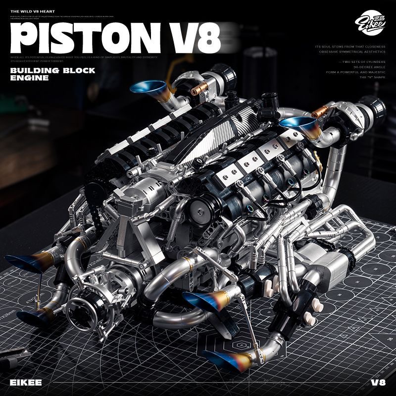 Moc supercar v8 blocos de cons - Model Kit V8 Engine avaliação e preço