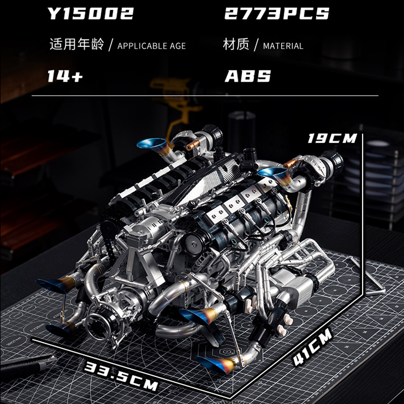 Moc supercar v8 blocos de cons - Model Kit V8 Engine avaliação e preço