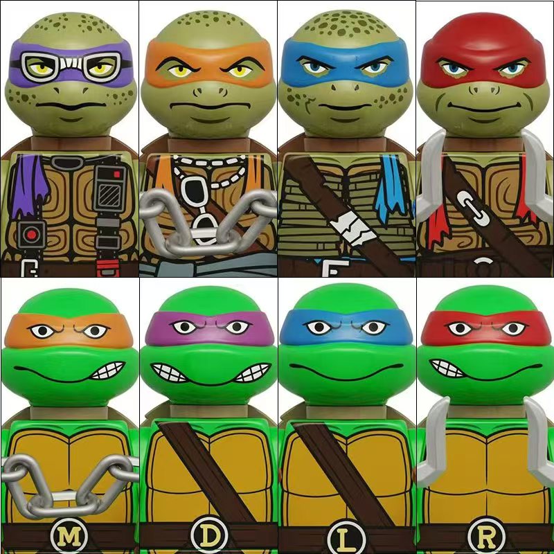 4 ou 8 Peças Mini Figuras de A - Model Kit Ninja avaliação e preço
