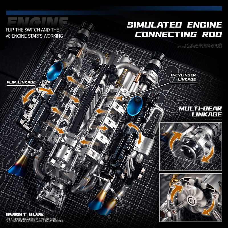 Kit de Blocos de Montagem de S - Model Kit V8 Engine avaliação e preço