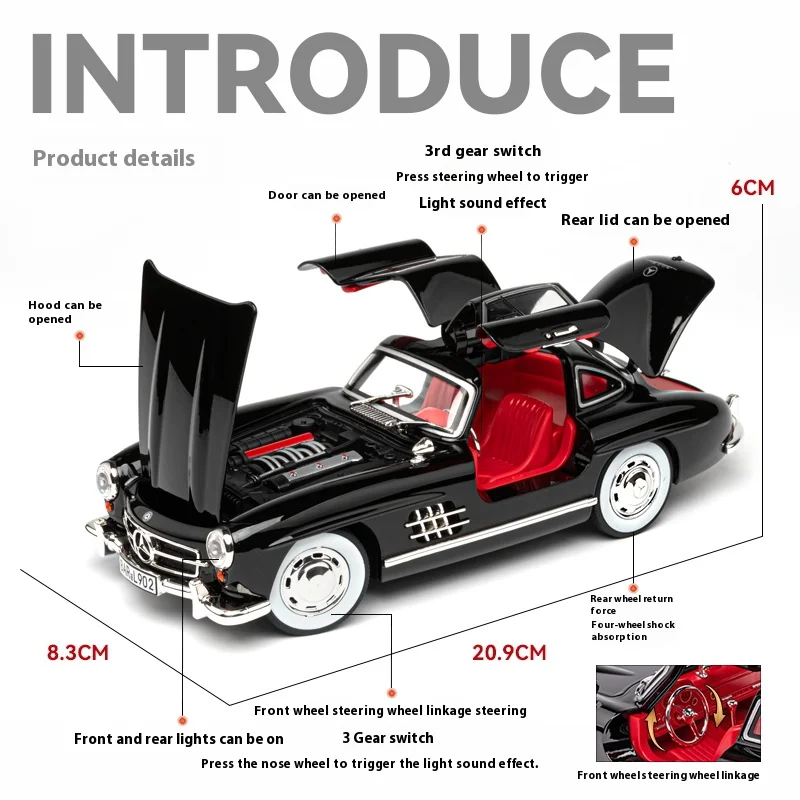 1:24 mercedes-benz 300sl cláss - Model Kit Ferrari avaliação e preço