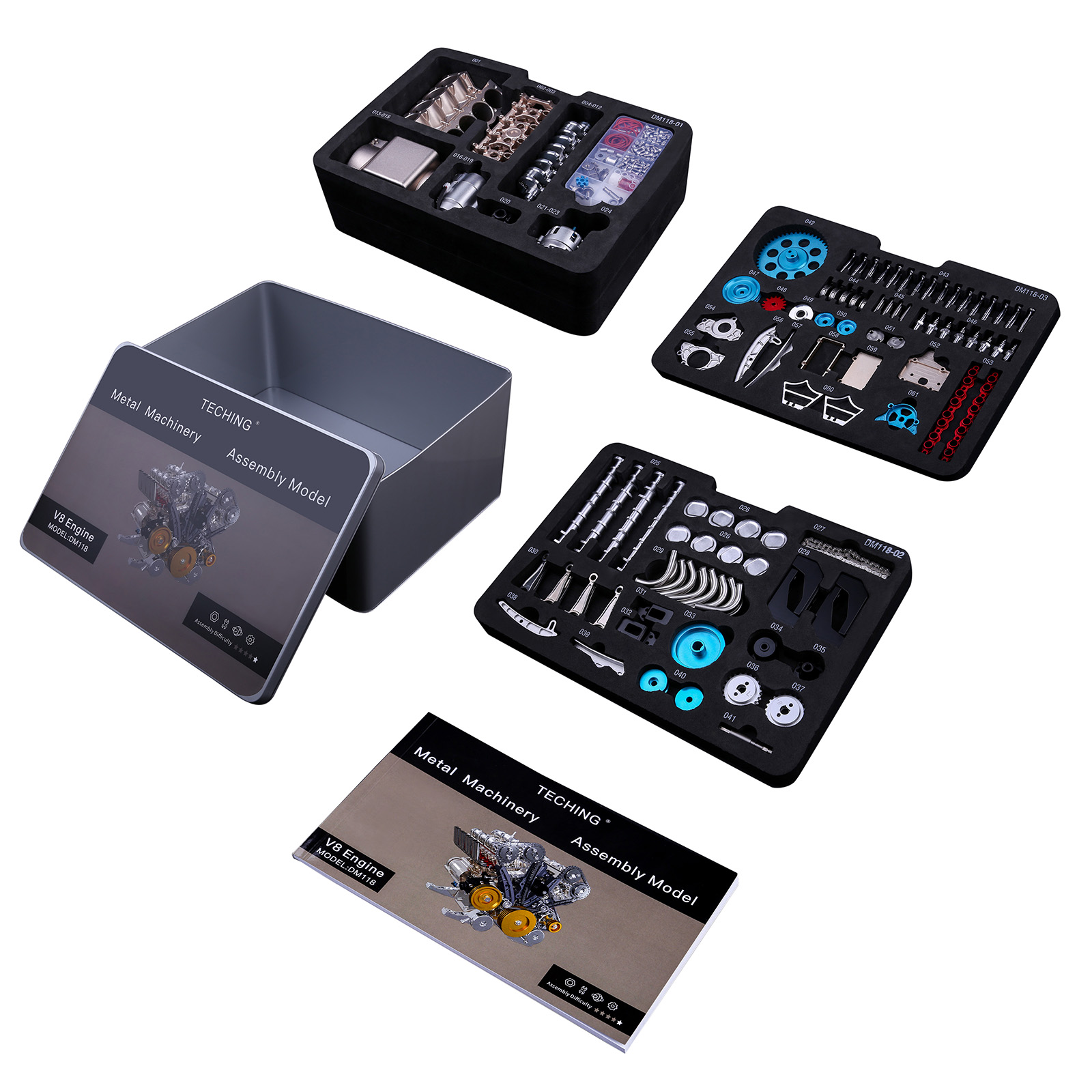 500 + pçs diy v8 modelo de mot - Model Kit V8 Engine avaliação e preço