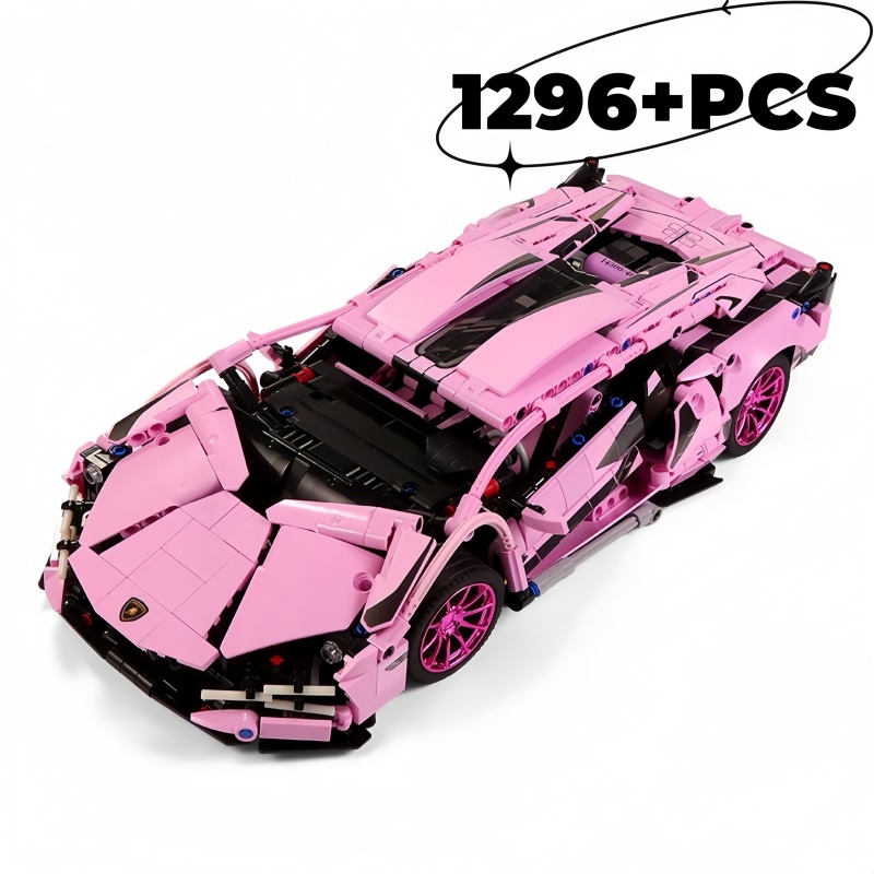 1296 + pçs técnico rosa lambor - Model Kit Lamborghini avaliação e preço