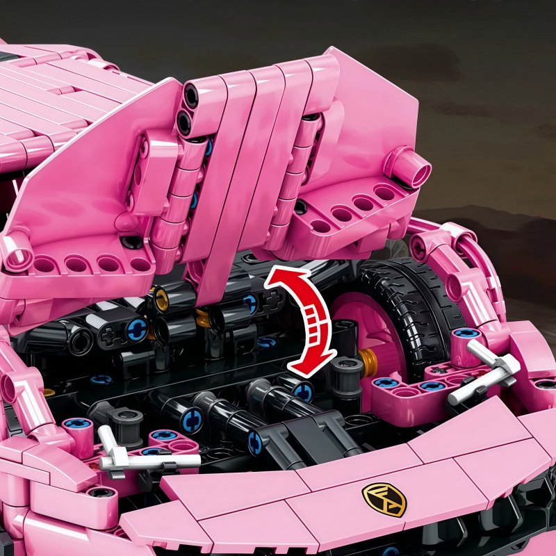 1296 + pçs técnico rosa lambor - Model Kit Lamborghini avaliação e preço