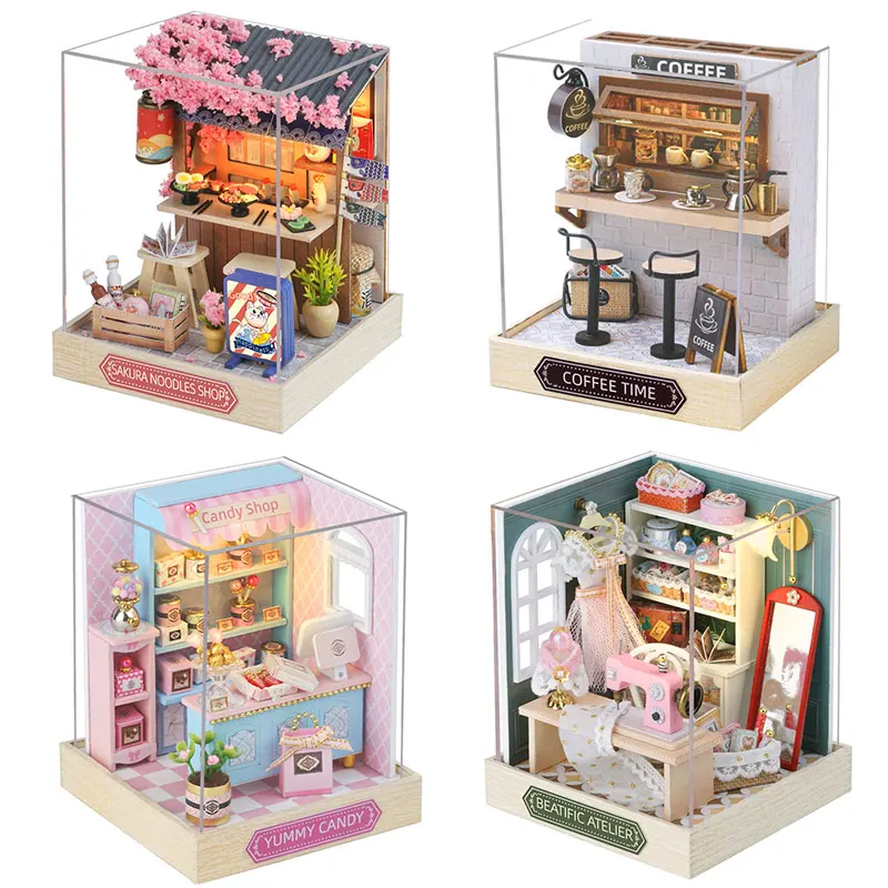 Casa de bonecas em miniatura p - Model Kit Wood avaliação e preço