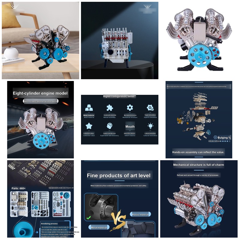 Kit de Montagem de Motor V8 Me - Model Kit V8 Engine avaliação e preço