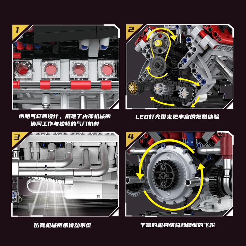 Conjunto de Blocos de Montar K - Model Kit V8 Engine avaliação e preço